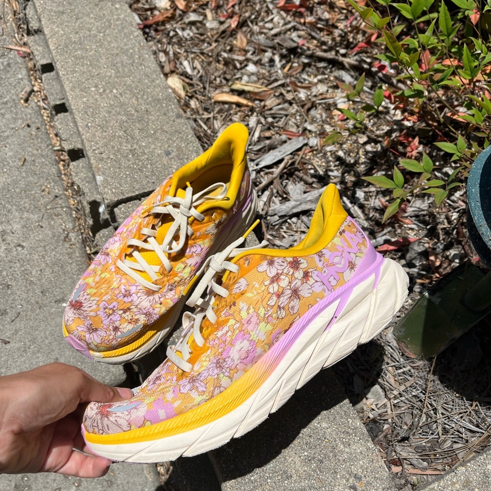 RARE! Hoka FP Movement Free People Floral Sneakers Shoes